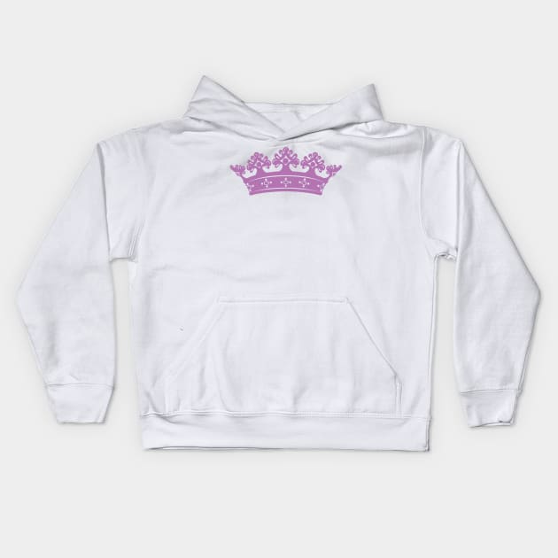 Purple Crown Kids Hoodie by SWON Design